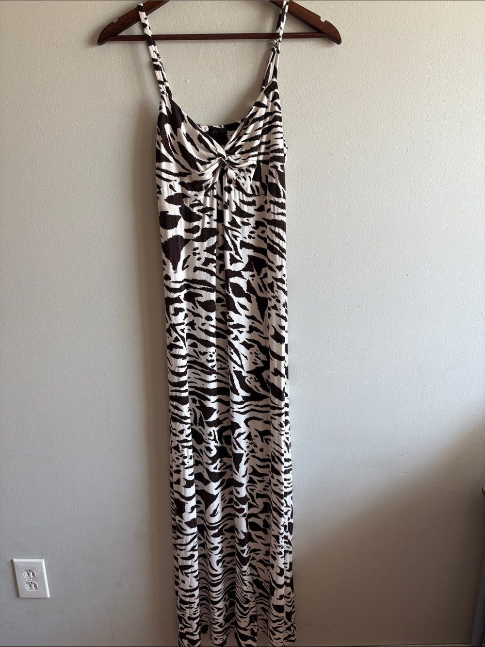 Soma Intimates Animal Print Maxi Dress Lounge Nightgown Twist Front‎ Medium